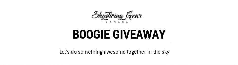 Skydiving Gear Canada Boogie Giveaway